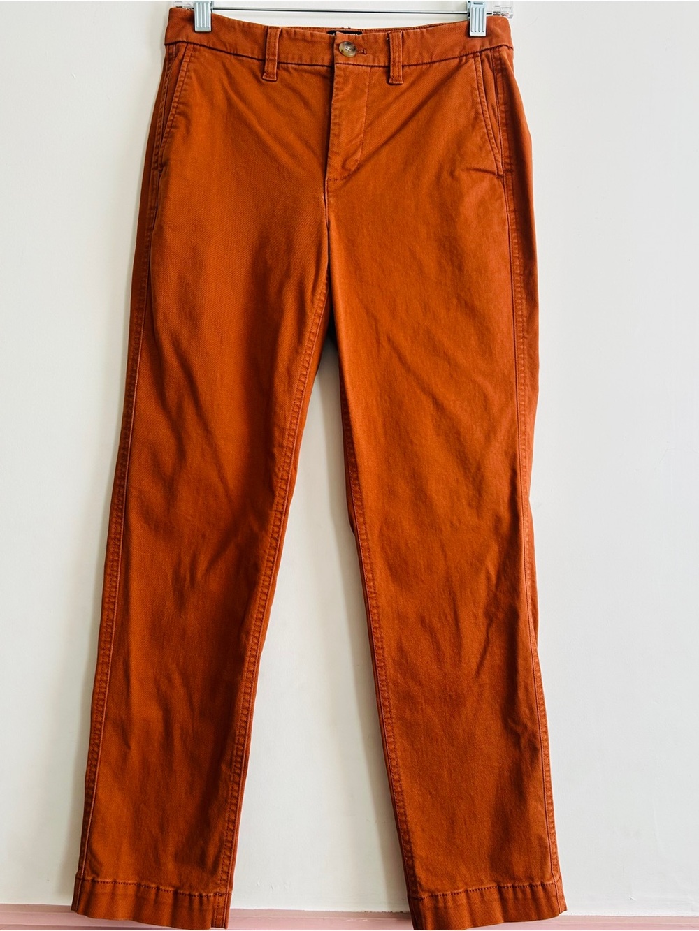 J. Crew Women's Burnt Orange High-Rise Girlfriend Chinos